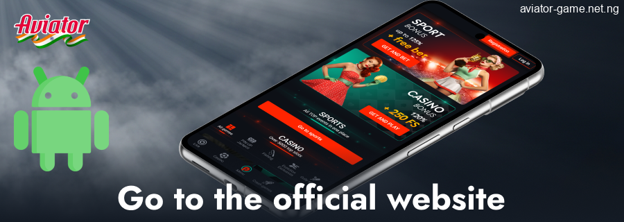 Go to the Aviator India website