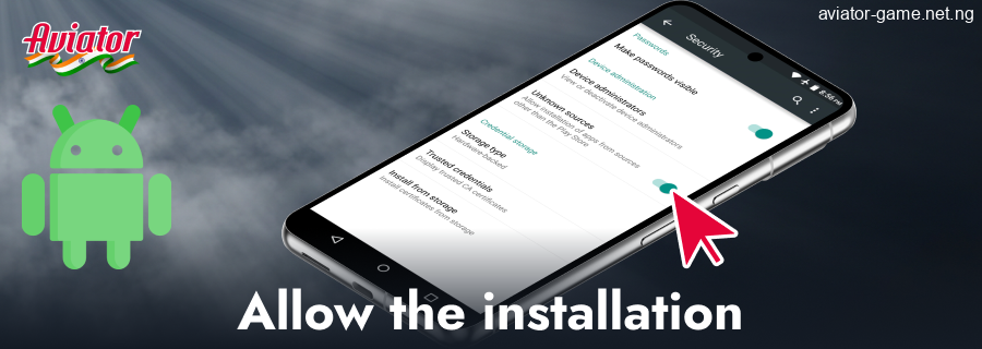 Confirm the installation of Aviator India on Android