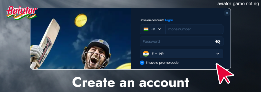 Create an Aviator India account